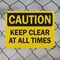 Signmission Keep Clear At All Times, 18 in W x Rectangle, Plastic OS-2PACK-CS-P-1218-L-19193 - alternate 2